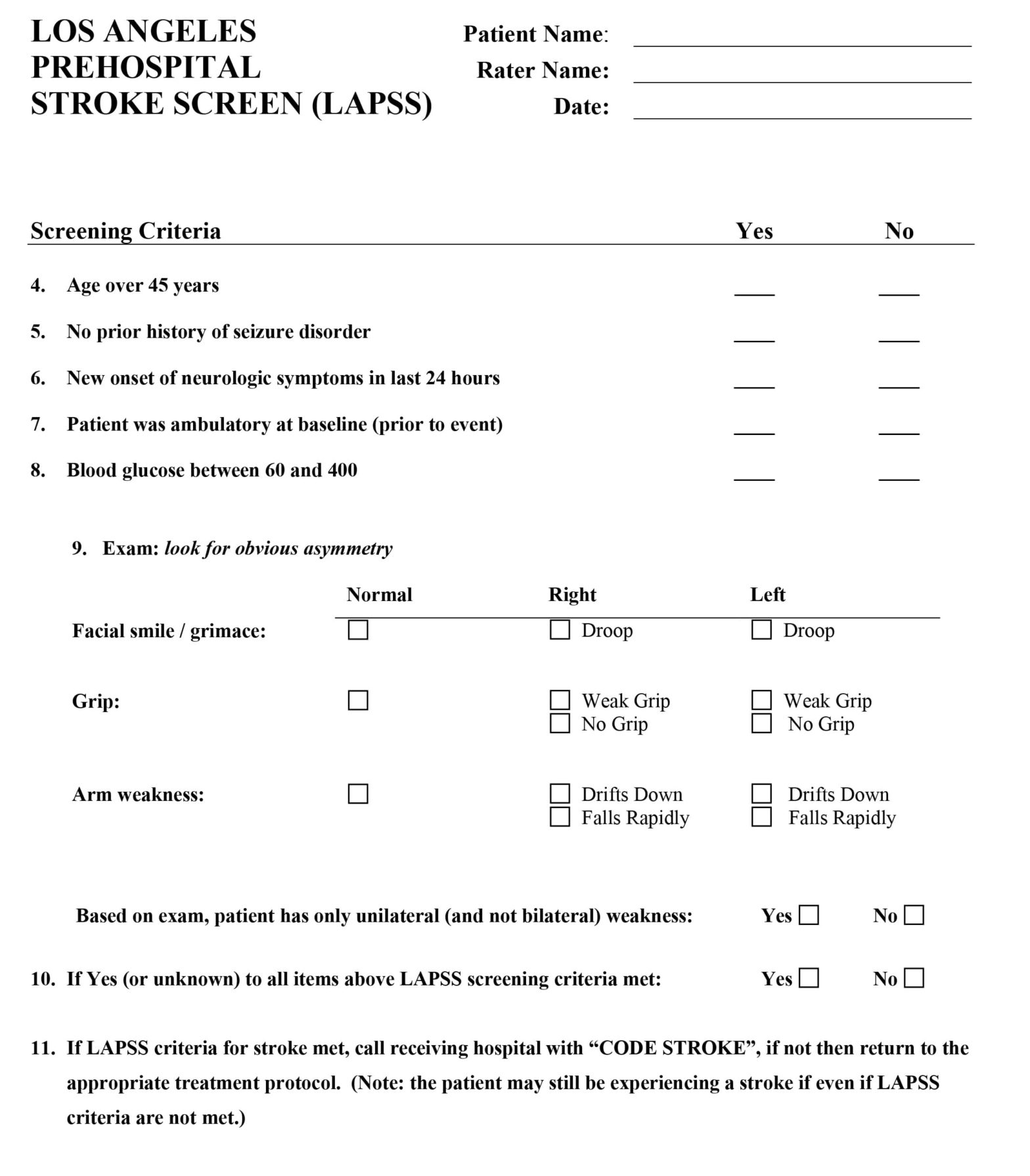 Stroke Examination Tools | CareerCert